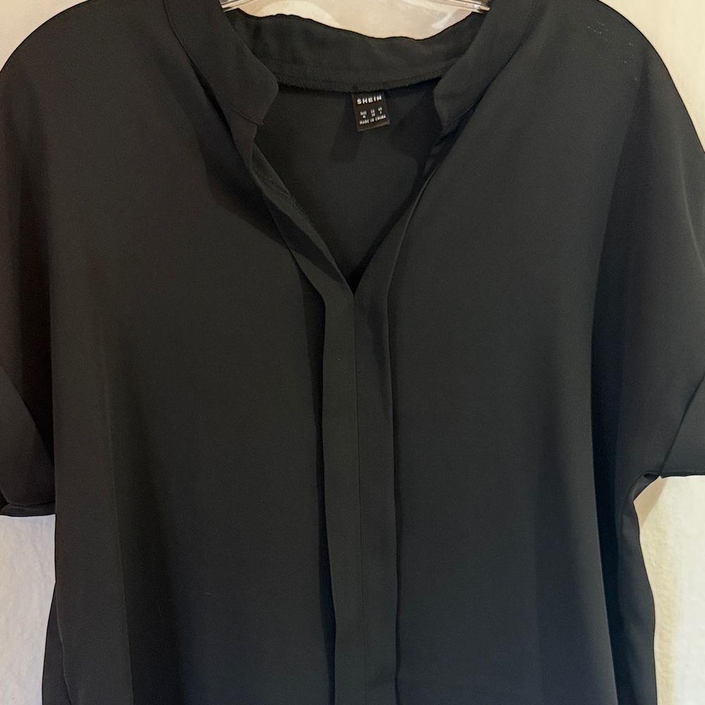 SHEIN Black Blouse Sz M
